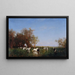 van wilde paarden in de Camargue - Félix Ziem — ingelijst kunstwerk aan de muur