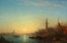 Zonsondergang aan de Esclavons-kade - Félix Ziem — weergave van het kunstwerk