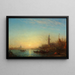 Zonsondergang aan de Esclavons-kade - Félix Ziem — ingelijst kunstwerk aan de muur