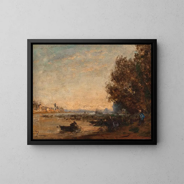 Schemering - Félix Ziem — ingelijst kunstwerk aan de muur