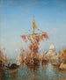 Feast of the Assumption in front of the Customs House Venice - Félix Ziem — artwork view