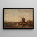 Holland Painting, the mill - Félix Ziem — framed artwork on a wall