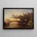 La Camargue Zonsondergang - Félix Ziem — ingelijst kunstwerk aan de muur