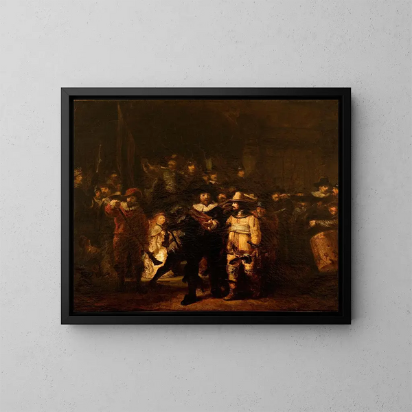 De Nachtwacht - Félix Ziem — ingelijst kunstwerk aan de muur