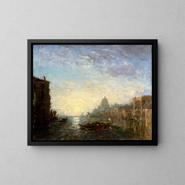 La Salute, ochtendeffect - Félix Ziem — ingelijst kunstwerk aan de muur