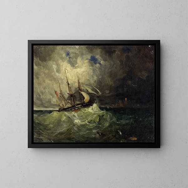 La Tempête - Félix Ziem — ingelijst kunstwerk aan de muur