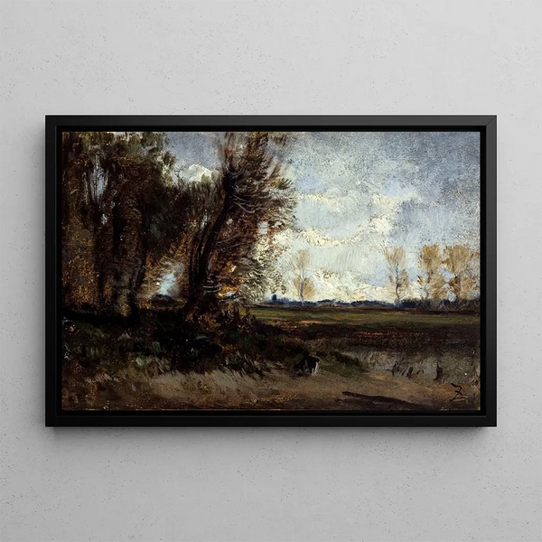 La mare - Félix Ziem — ingelijst kunstwerk aan de muur