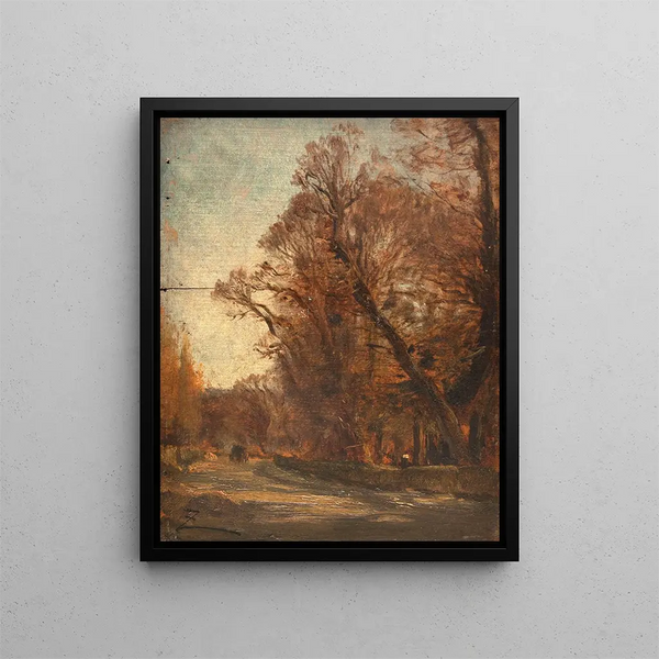 La route - Félix Ziem — ingelijst kunstwerk aan de muur