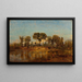 De Rhône tussen Arles en Avignon - Félix Ziem — ingelijst kunstwerk aan de muur