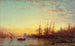 De haven van Marseille bij zonsondergang - Félix Ziem — weergave van het kunstwerk