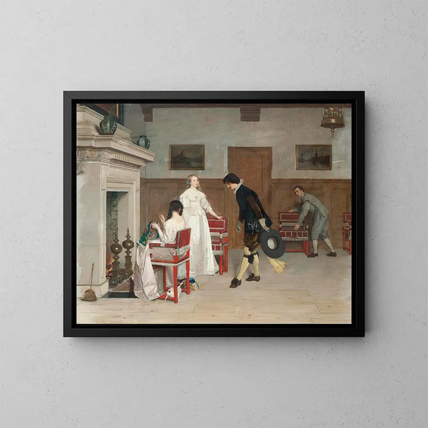 L'introduction - Florent Willems — ingelijst kunstwerk aan de muur