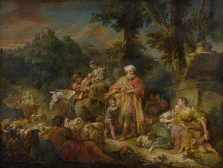Follower Of Franois Boucher - Jacob and his family traveling to Egypt.webp