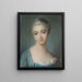 Portret van een jonge vrouw - School van François Boucher — ingelijst kunstwerk aan de muur