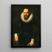 Portrait of a Man - School of Antoine van Dyck — framed artwork on a wall