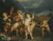 Putti in een landschap - School van Antoine van Dyck — weergave van het kunstwerk