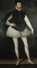 Een edelman van het hof van de Valois - School van François Clouet — weergave van het kunstwerk