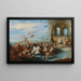 Feast of the Gods with the Marriage of Neptune and Amphitrite - School of Jan Brueghel the Elder — framed artwork on a wall