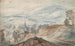 Landscape painting with a village near an intersection and distant view - School of Jan Brueghel the Elder — artwork view