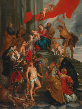 Follower of Peter Paul Rubens - Madonna And Child With Saints.webp