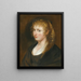 Portret van een jonge vrouw met gevlochten haar, bekend als Hélène Fourment - School van Peter Paul Rubens — ingelijst kunstwerk aan de muur
