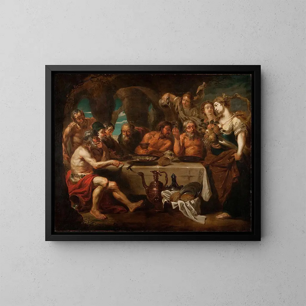 Le Banquet - Ecole de Peter Paul Rubens — ingelijst kunstwerk aan de muur