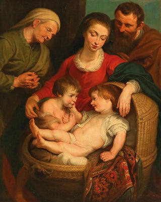 Follower of Peter Paul Rubens - The Holy Family With Saint Elizabeth And The Infant Saint John.webp