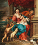 De Heilige Familie met de heilige Johannes de Doper - School van Peter Paul Rubens — weergave van het kunstwerk