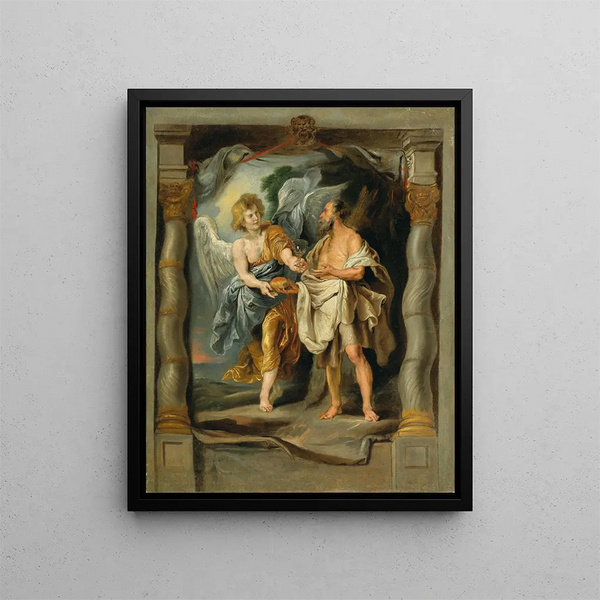 Follower of Peter Paul Rubens - The Prophet Elijah Nourished By The Angel.webp