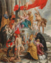 De Maagd en het Kind dat wordt aanbeden door de heiligen - School van Peter Paul Rubens — weergave van het kunstwerk