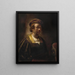 Portrait of Rembrandt - School of Rembrandt van Rijn — framed artwork on a wall