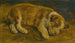 Een slapende puppy - School van Sir Edwin Henry Landseer — weergave van het kunstwerk