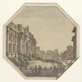 Fontaine de Trevi vue depuis l'ouest - Victor Jean Nicolle