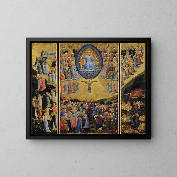 Het Laatste Oordeel - Fra Angelico — ingelijst kunstwerk aan de muur