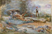 van een jongen met een emmer aan de rand van een rivier - Frances Fanny Wilmot Currey — weergave van het kunstwerk