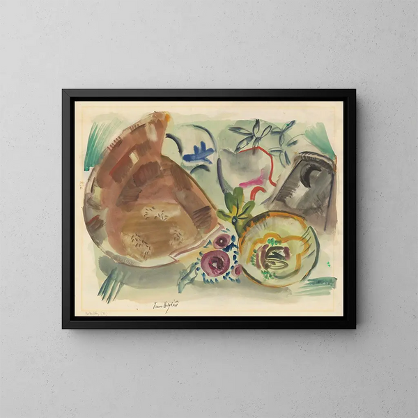 Gebroken aardewerk - Frances Hodgkins — ingelijst kunstwerk aan de muur