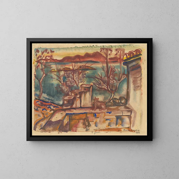 Ibiza, Balearen - Frances Hodgkins — ingelijst kunstwerk aan de muur
