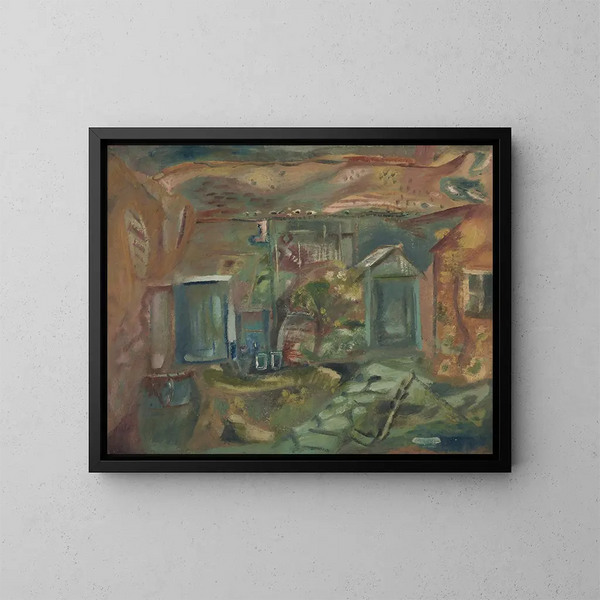 Binnenhof in Purbeck in de vroege middag - Frances Hodgkins — ingelijst kunstwerk aan de muur