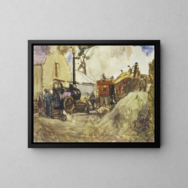 Battage dans les Cotswolds - Frances Hodgkins — ingelijst kunstwerk aan de muur