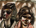 Twee hoofden - Frances Hodgkins — weergave van het kunstwerk
