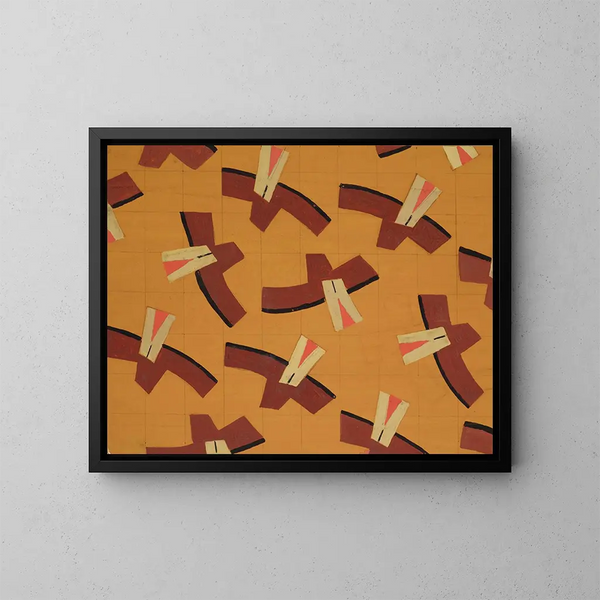 Design textiel zonder titel nr. III - Frances Hodgkins — ingelijst kunstwerk aan de muur