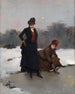 Patineurs sur glace - Francesc Miralles i Galaup — artwork view