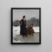 Patineurs sur glace - Francesc Miralles i Galaup — framed artwork on a wall