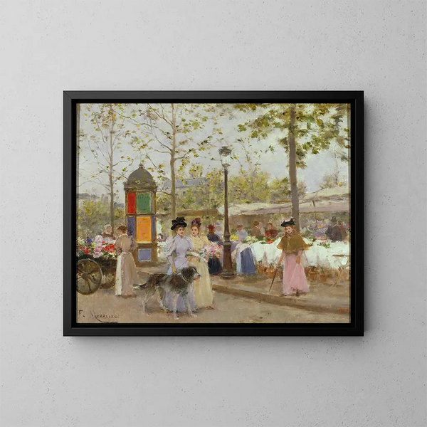 Het voorjaar - Francesc Miralles i Galaup — ingelijst kunstwerk aan de muur