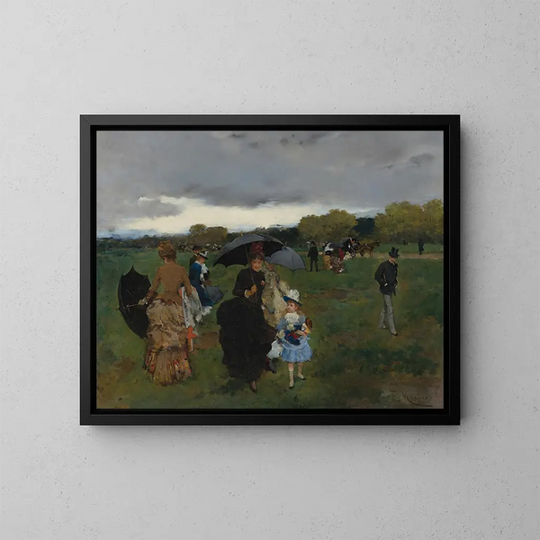 La tempête à venir sur le bois de Boulogne - Francesc Miralles i Galaup — ingelijst kunstwerk aan de muur