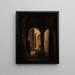 Penitenten in een Romeinse kerk - Francesco Diofebi — ingelijst kunstwerk aan de muur