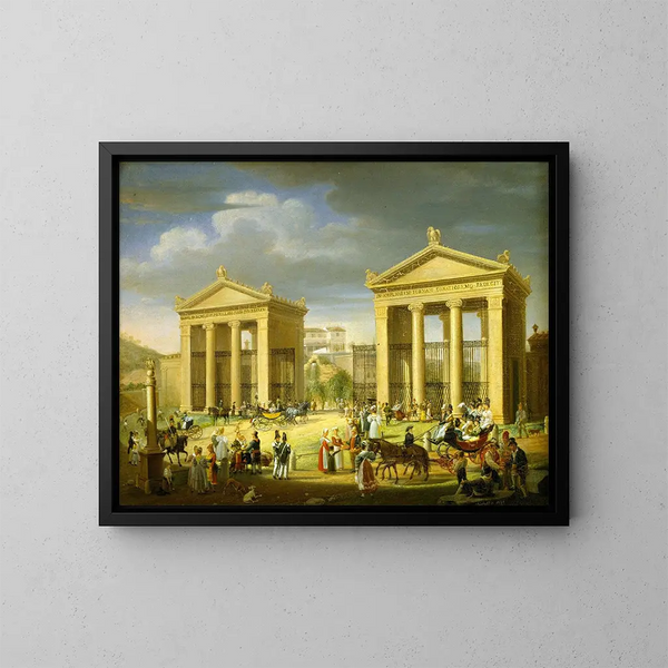 L'Approche de la Villa Borghèse à Rome - Francesco Diofebi — ingelijst kunstwerk aan de muur