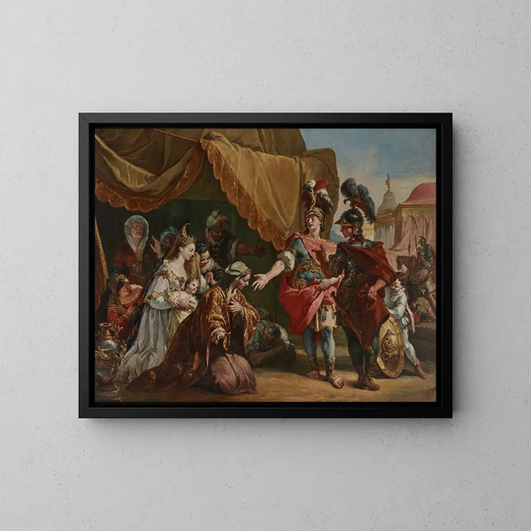 Familie van Darius voor Alexandre - Francesco Fontebasso — ingelijst kunstwerk aan de muur