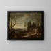 Winterlandschap - Francesco Foschi — ingelijst kunstwerk aan de muur