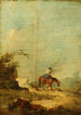 Cavalier dans un paysage - Francesco Guardi — weergave van het kunstwerk