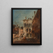 Een architectonisch fantasie met een campiello - Francesco Guardi — ingelijst kunstwerk aan de muur